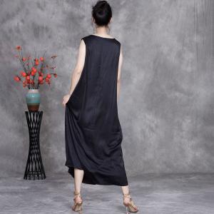 Mom Style Silk Summer Vest Dress