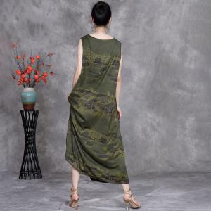 Mom Style Silk Summer Vest Dress