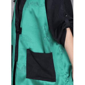 Stereo Applique Acetate Green Blouse Cardigan