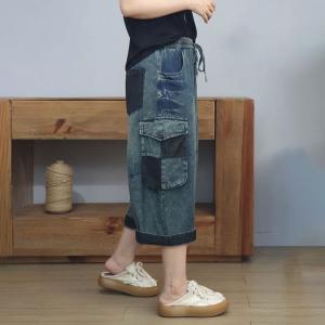 Summer Side Pockets High Rise Cropped Jeans