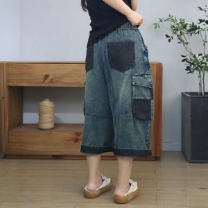 Summer Side Pockets High Rise Cropped Jeans