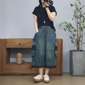 Summer Side Pockets High Rise Cropped Jeans