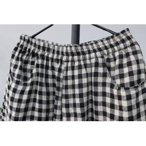 Classic Plaids Comfort Linen Ankle Pants