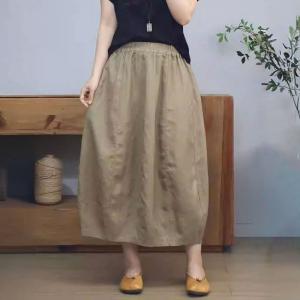 Comfy Organic Linen Cocoon Skirt