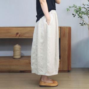 Comfy Organic Linen Cocoon Skirt