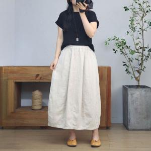 Comfy Organic Linen Cocoon Skirt
