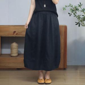 Comfy Organic Linen Cocoon Skirt