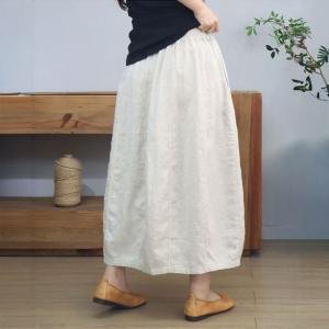 Comfy Organic Linen Cocoon Skirt