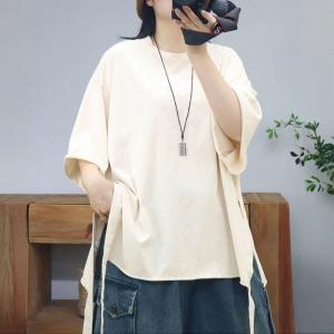 Loose-Fit Cotton Tassels Oversized T-shirt
