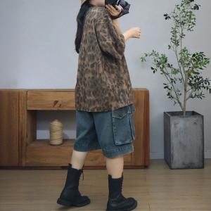 Lazy Day Camo and Leopard Printed Casual T-shirt