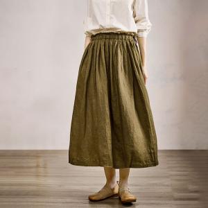 Oliver Green Casual Linen Maxi Skirt