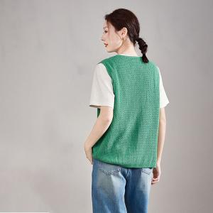 Mulberry Silk and Cashmere Knitting Vest Cardigan