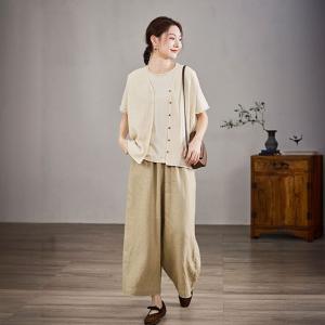 Mulberry Silk and Cashmere Knitting Vest Cardigan