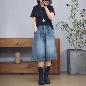Light Wash High Rise Ladies Bermuda Jeans