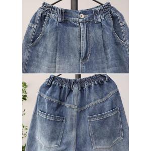 Light Wash High Rise Ladies Bermuda Jeans