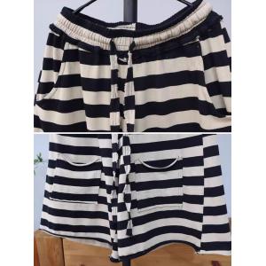 Causal Striped Tank Top with Cotton Wide Leg Pants