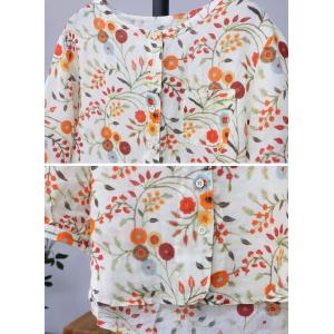 Comfort Ramie Floral Blouse