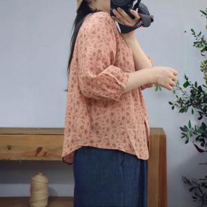 Comfort Ramie Floral Blouse
