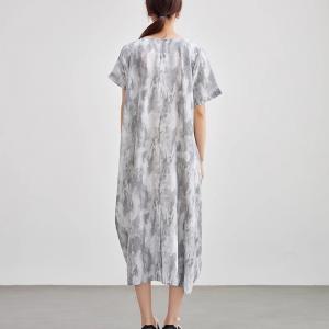 Designer Asymmetrical Layering Printed Cocoon Dress