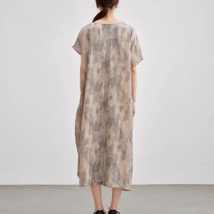 Designer Asymmetrical Layering Printed Cocoon Dress