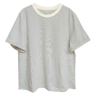 Crew Neck Casual Pinstriped T-shirt