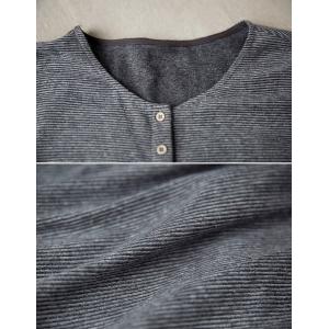 Cotton Linen Long Sleeves Pinstriped Cardigan