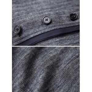 Loose-Fit Button Down Linen Gray Waistcoat