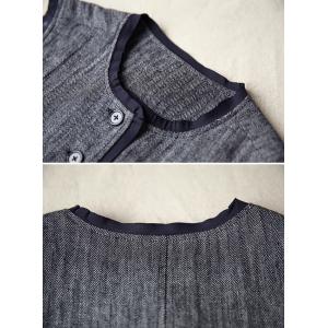 Loose-Fit Button Down Linen Gray Waistcoat