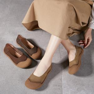 Over40 Style Casual Leather Comfort Work Flats