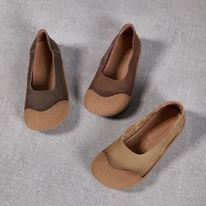 Over40 Style Casual Leather Comfort Work Flats