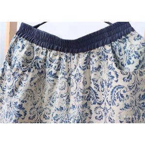 Blue and White Porcelain Pattern Linen Pants
