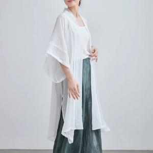 Plus Size Elegant Sheer White Cardigan