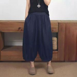 Casual Plus Size Baggy Balloon Dark Wash Jeans