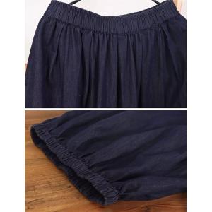 Casual Plus Size Baggy Balloon Dark Wash Jeans