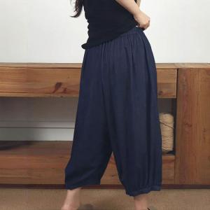 Casual Plus Size Baggy Balloon Dark Wash Jeans