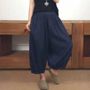 Casual Plus Size Baggy Balloon Dark Wash Jeans