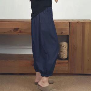 Casual Plus Size Baggy Balloon Dark Wash Jeans