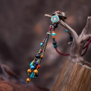 Folk Fashion Beading Tassel Long Sweater Necklace