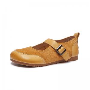 Pop Colors Suede Leather Mary Jane Sandals