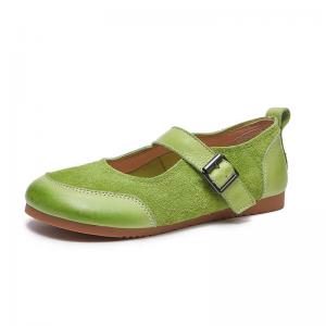 Pop Colors Suede Leather Mary Jane Sandals