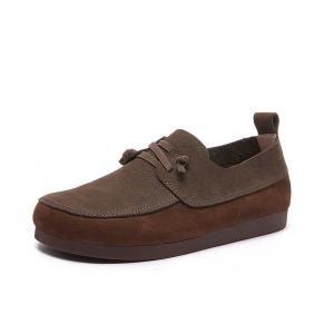 Soft Leather Low Heels Comfort Mom Flats