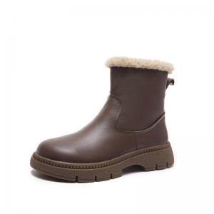 Warm Lining Cowhide Leather Winter Boots