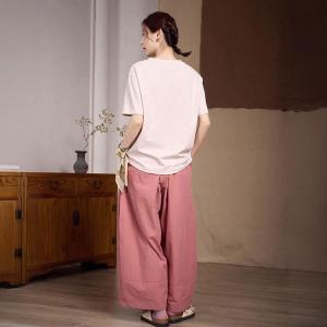 Lovely Cartoon Cat Pink Oversized T-shirt