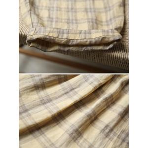Organic Linen Yellow Gingham Pants