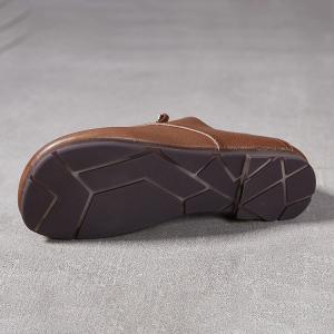 Lazy Day Leather Tied Teacher Flats