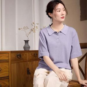 Half Sleeves Oversized Polo Henley Shirt