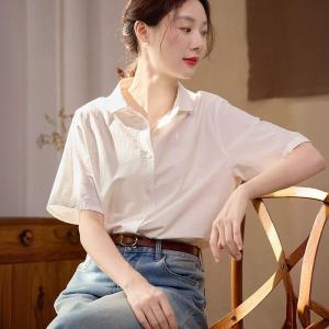 Business Casual Cotton Polo Neck Ladies Shirt