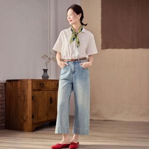 Business Casual Cotton Polo Neck Ladies Shirt