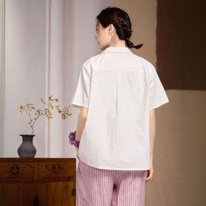 Business Casual Cotton Polo Neck Ladies Shirt