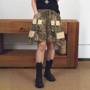 Printed Camo Short Jacket with Pockets Jorts